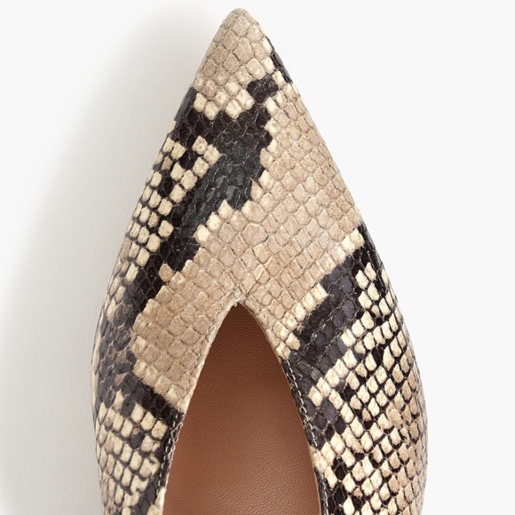 JCREW SOPHIA KITTEN HEEL IN SNAKESKIN sz 7 NIB - Picture 3 of 5